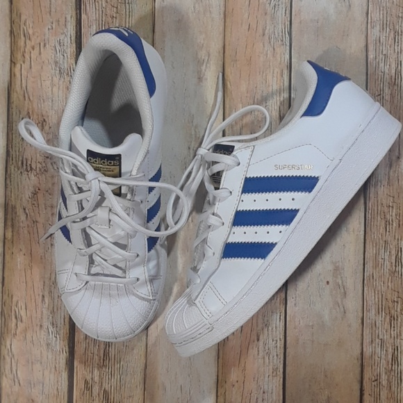 adidas Other - $35 Adidas Superstar Blue Stripe Shell Toes 2.5